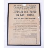 Great War Newspaper Page of Zeppelin Interest