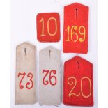 4x Enlisted Mans Shoulder Boards with Laid on Numbers