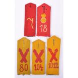 5x Foot and Field Artillery Enlisted Mans Shoulder Boards