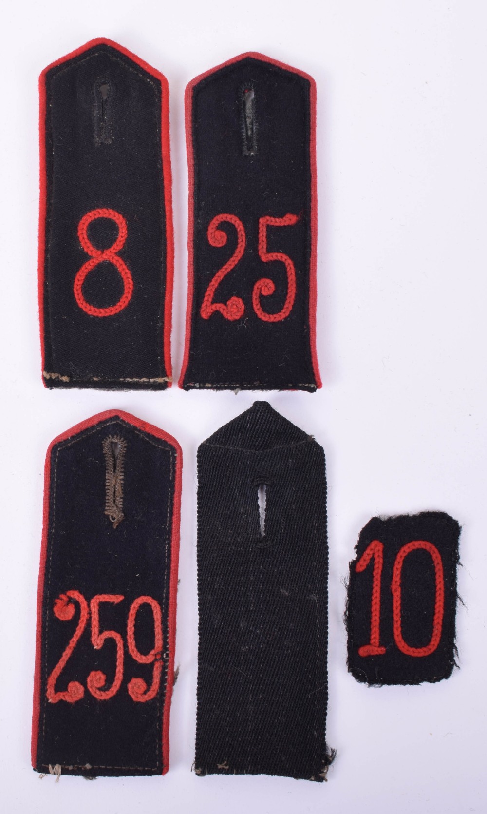 5x Minenwefer and Engineer Enlisted Mans Shoulder Boards and Numeral