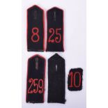 5x Minenwefer and Engineer Enlisted Mans Shoulder Boards and Numeral