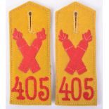 405th Foot Artillery Regiment Enlisted Mans M.15/16 Shoulder Boards