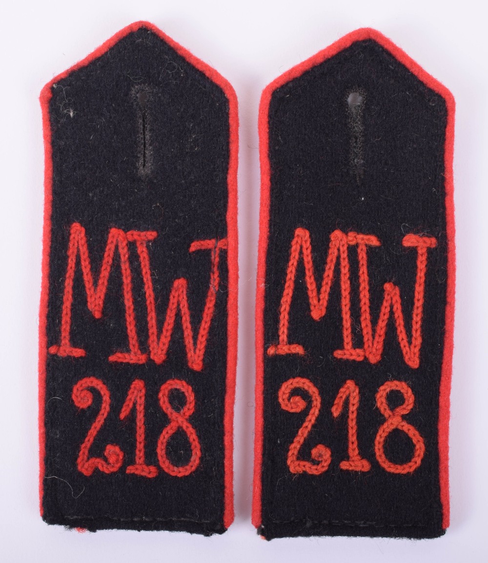 Minenwerfer 218 Enlisted Mans Shoulder Boards