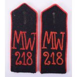 Minenwerfer 218 Enlisted Mans Shoulder Boards