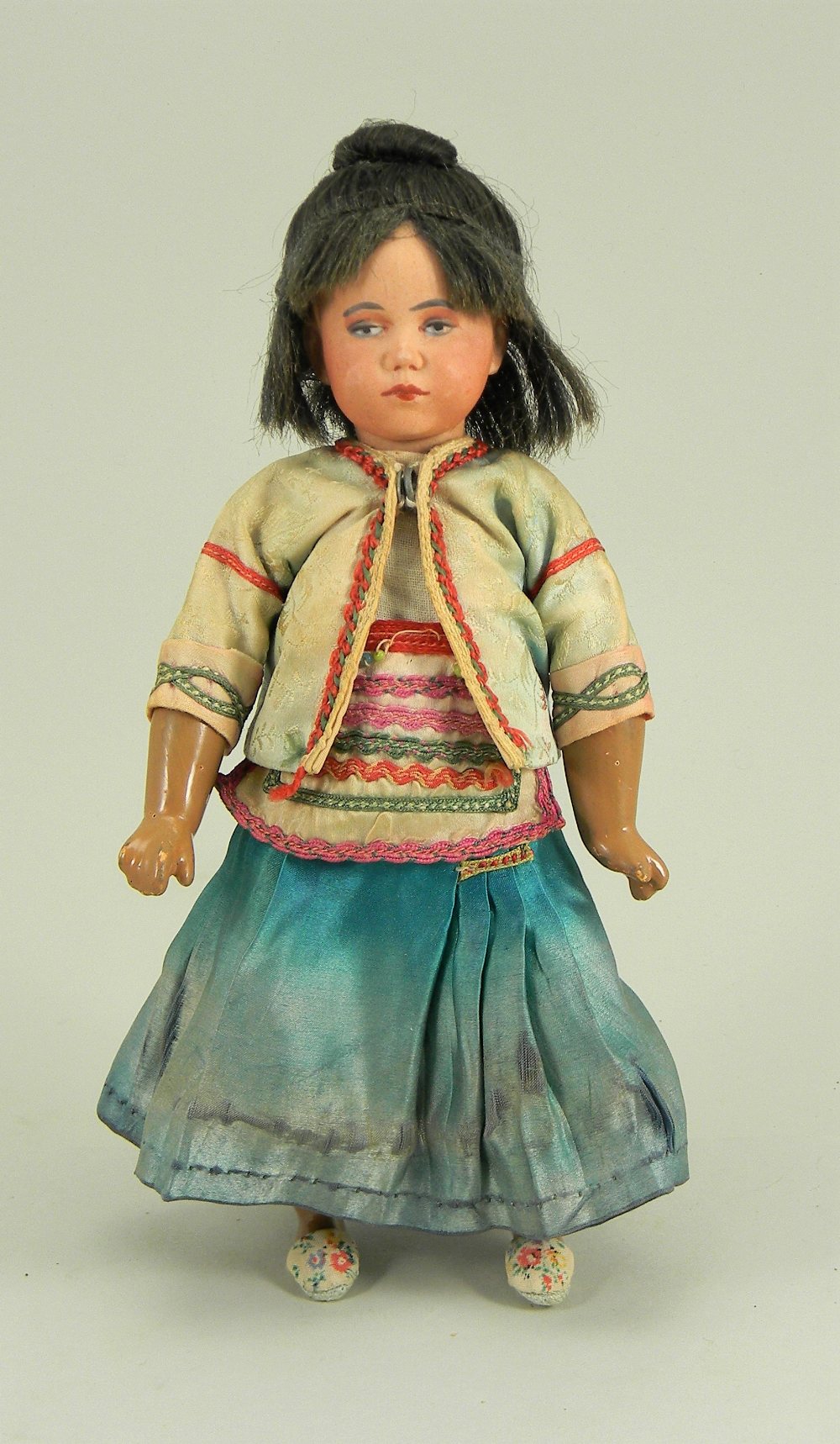 Unusual De Fuisseaux bisque head character doll, Belgium circa 1910, - Image 2 of 2