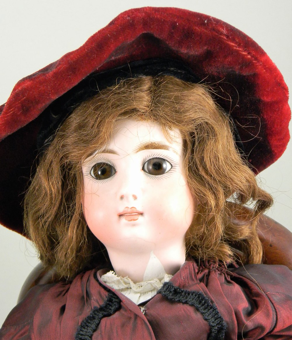 ‘Alice’ Limoges bisque shoulder-head doll, French circa 1915, - Image 2 of 2