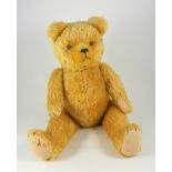 A Gebruder Hermann golden mohair Teddy bear, 1930s,