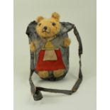 A very rare British Teddy Girl gas mask holder, 1938-1945,