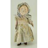 A charming home-made rag doll,