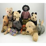 Collection of Teddy Bears and soft toys including Golly and dolls, 1930s,