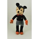 Rare large Deans Rag Book Mickey Mouse soft toy, circa 1932,