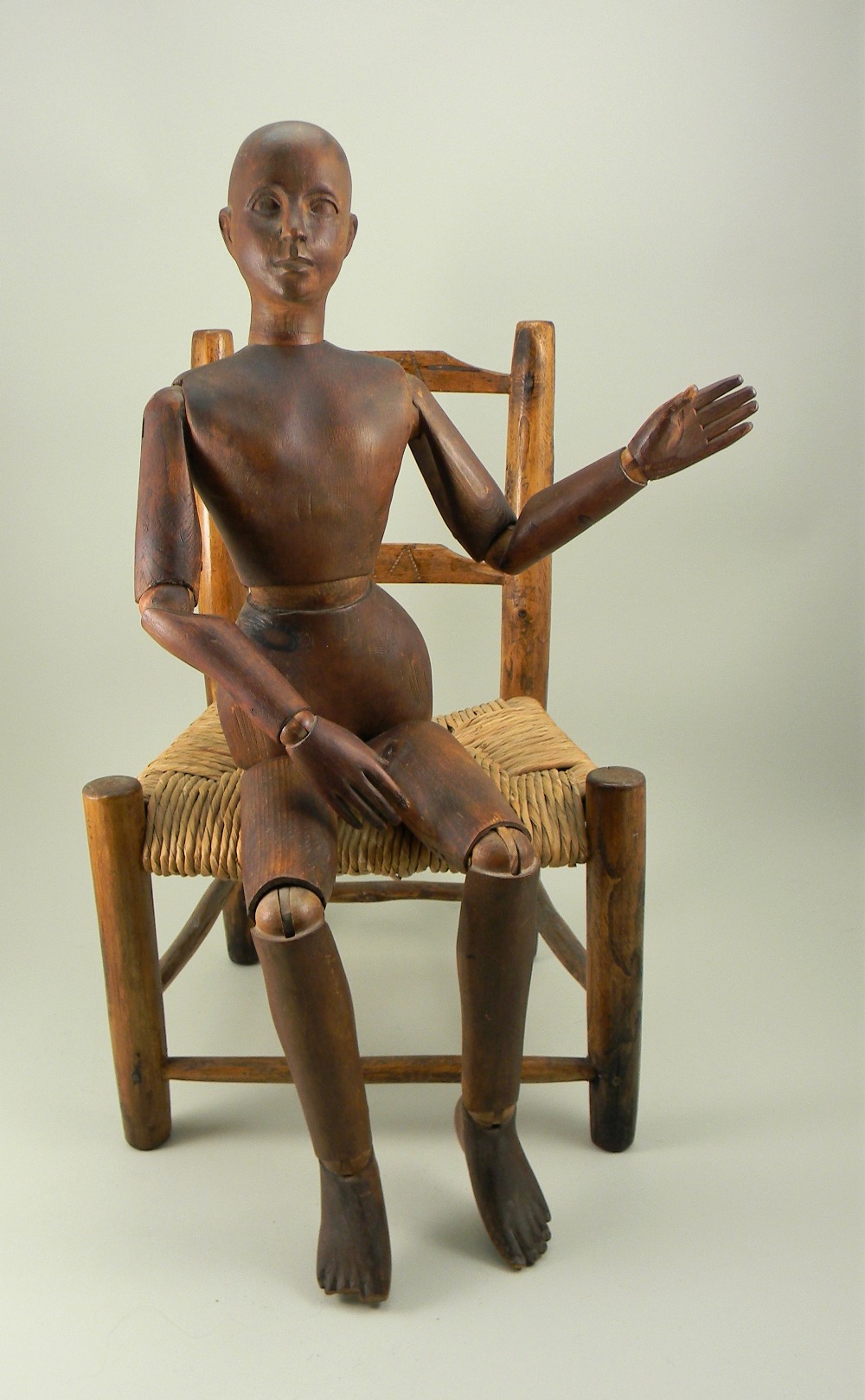 A good and large 19th century wooden Lay figure,