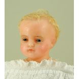 Early English poured wax doll by Pierotti, English circa 1860,