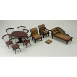 Box of dolls house furniture,