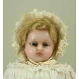 ‘Eloise’ a poured wax shoulder head doll by H.J Meech, English circa 1860,