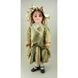 Large Tete Jumeau bisque head Bebe, French circa 1890,