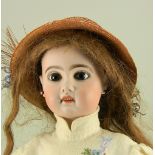 Tete Jumeau bisque head Bebe, French circa 1900,