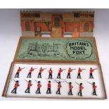 Britains set 1394, VERY RARE Model Fort with Garrison of Soldiers