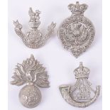 4x British Volunteers Cap Badges