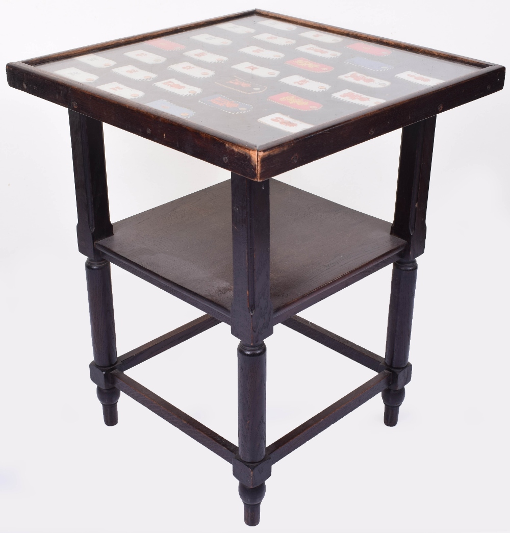 Impressive Small Occasional Table with Imperial German Shoulder Board Decorated Top - Image 4 of 6