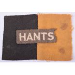 WW1 Hampshire Regiment Cloth Pagri Flash