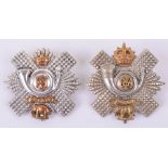 2x Highland Light Infantry Officers Headdress Badges