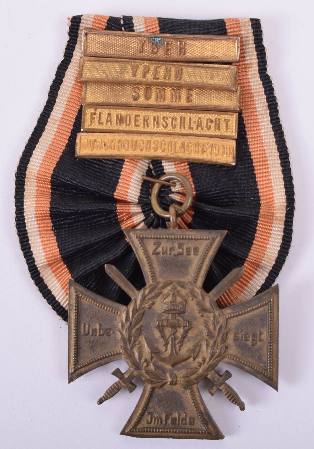 1914-18 Imperial German Naval Flanders Cross with Five Bars