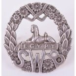 Hallmarked Silver South Wales Borderers Officers Cap Badge