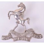 Hallmarked Silver Royal West Kent Regiment Officers Cap Badge