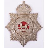 Post 1902 1st Volunteer Battalion Leicestershire Regiment Helmet Plate