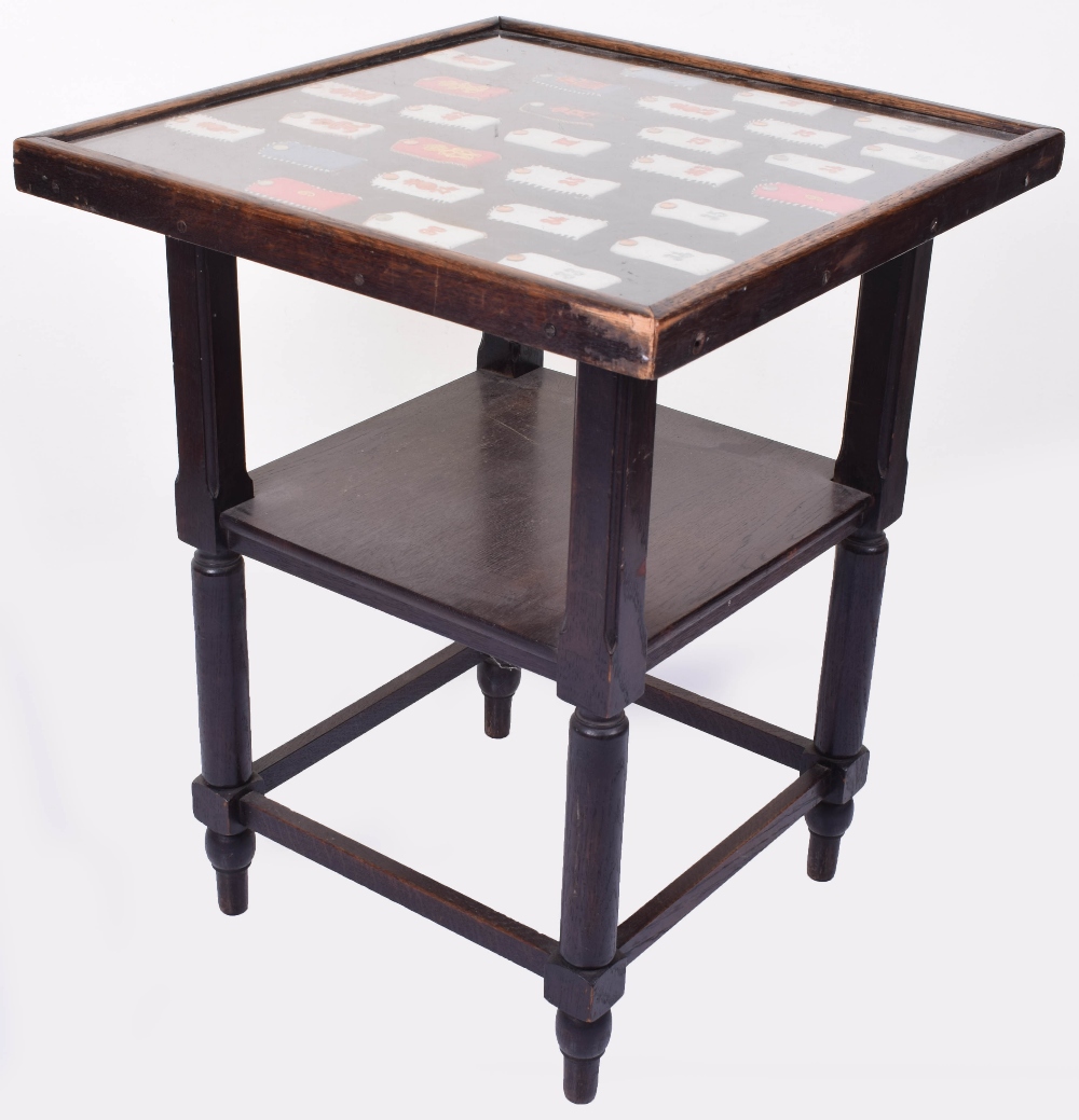 Impressive Small Occasional Table with Imperial German Shoulder Board Decorated Top - Image 3 of 6