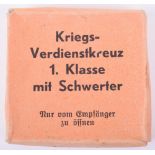 Outer Card Packet for the War Service Cross 1st Class by Frederich Orth
