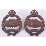 Matched Pair of Royal Tank Regiment OSD Collar Badges