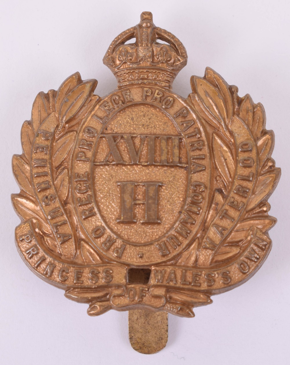 Scarce 18th Hussars Cap Badge 1905-1910