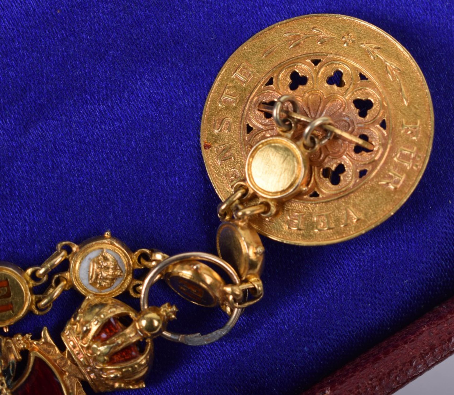 Austrian Order of Franz Joseph Miniature on Chain - Image 3 of 4