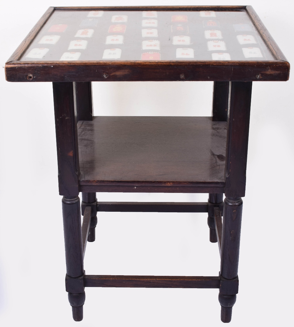 Impressive Small Occasional Table with Imperial German Shoulder Board Decorated Top - Image 2 of 6