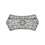 Brooch in platinum and diamonds