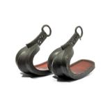 A pair of abumi (stirrups) for a samurai