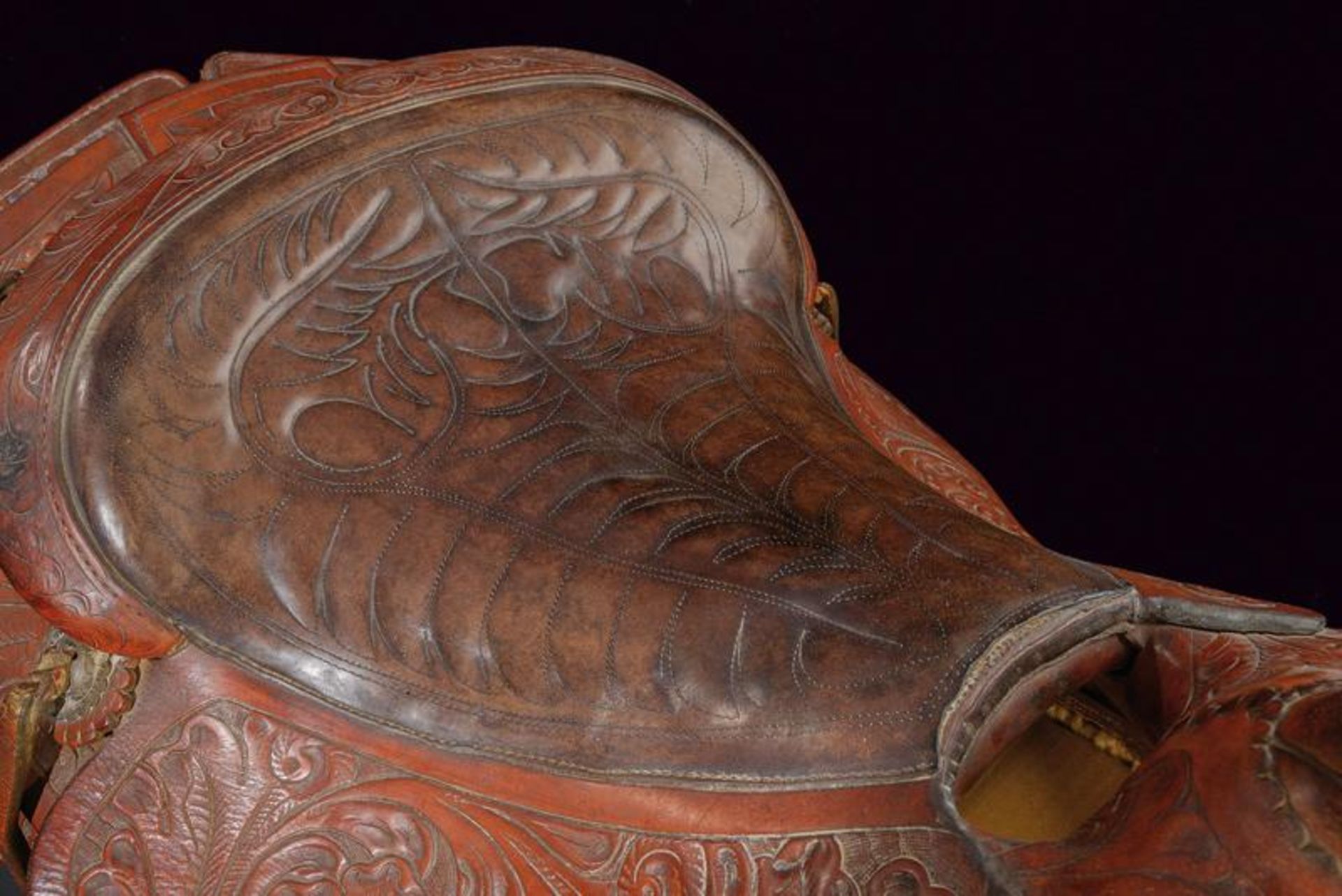 A fine Western Roy D. Barnes saddle with stirrups - Image 4 of 4