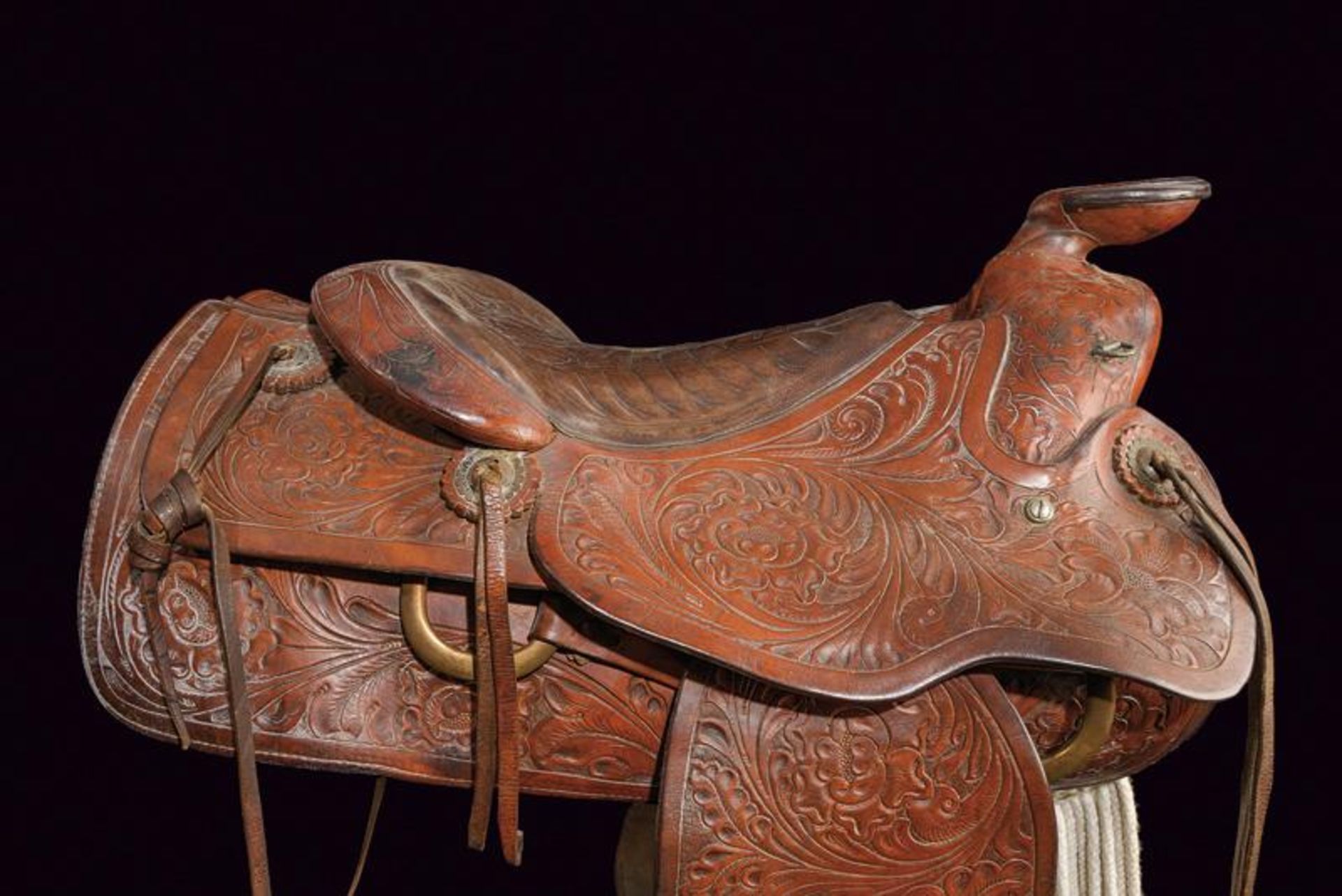 A fine Western Roy D. Barnes saddle with stirrups - Image 3 of 4