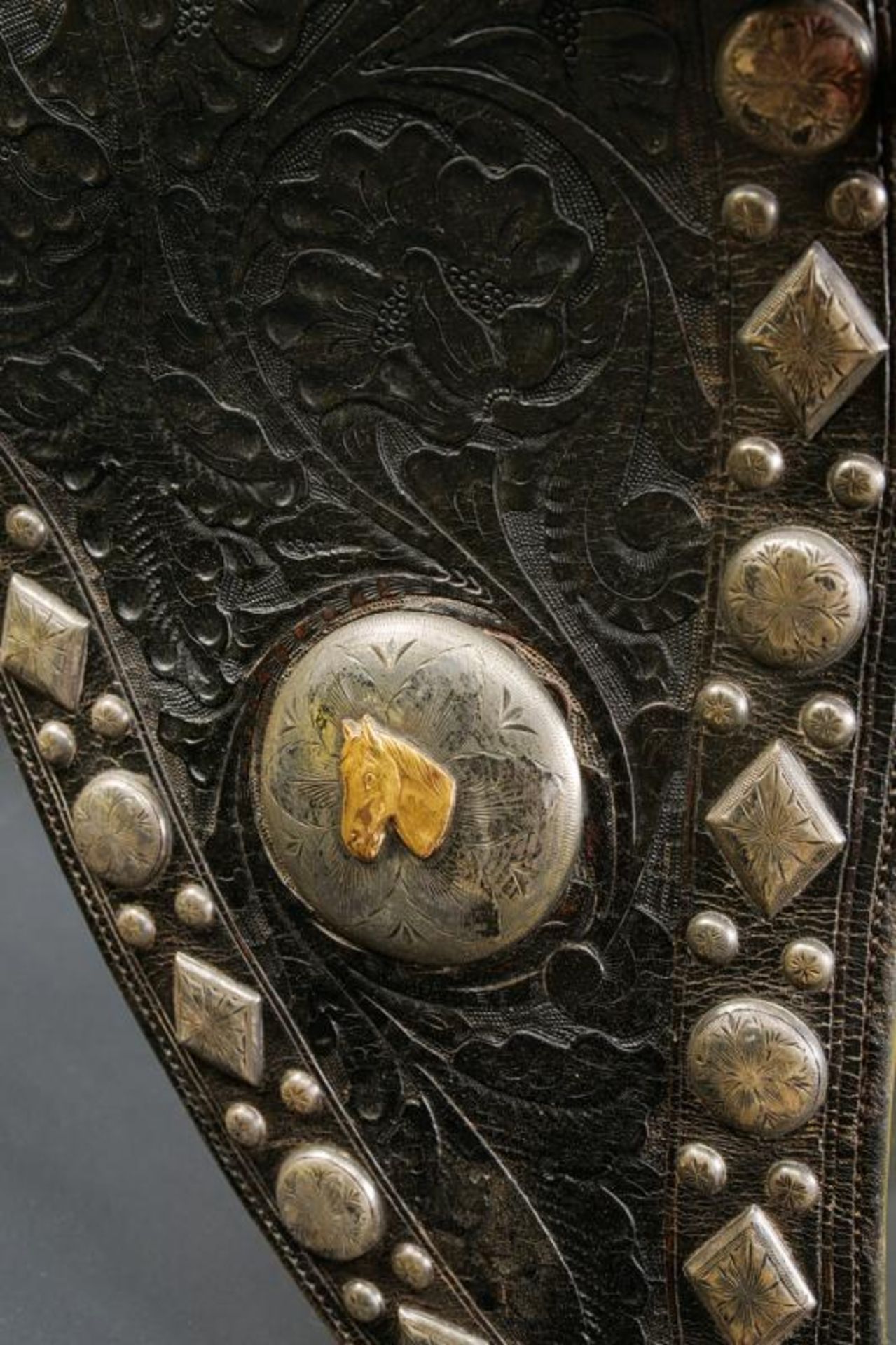 A highly important and beautiful silver mounted San Fernando Parade saddle with stirrups, spurs and - Image 3 of 12