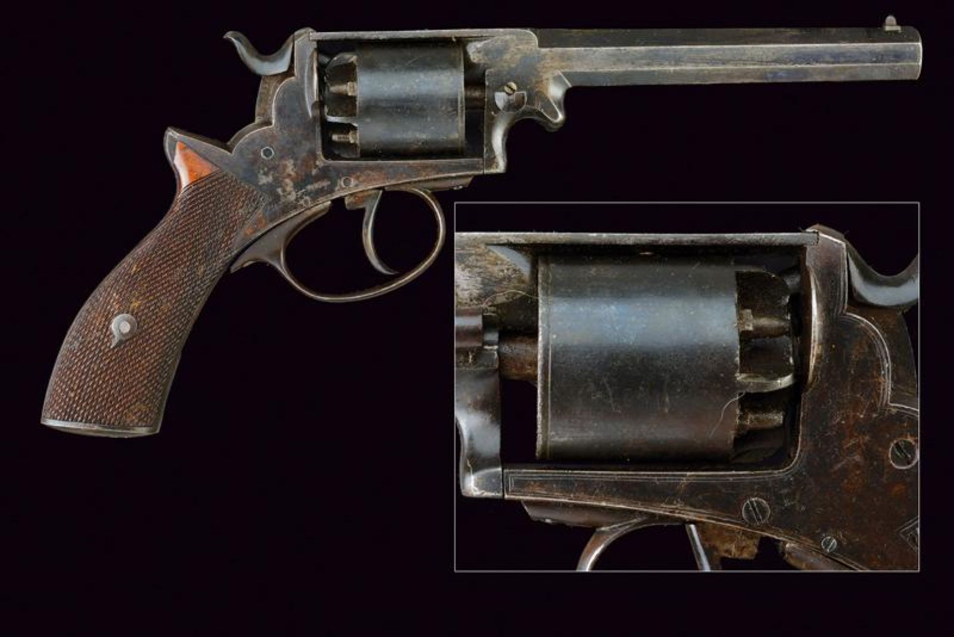 An Adams type percussion revolver