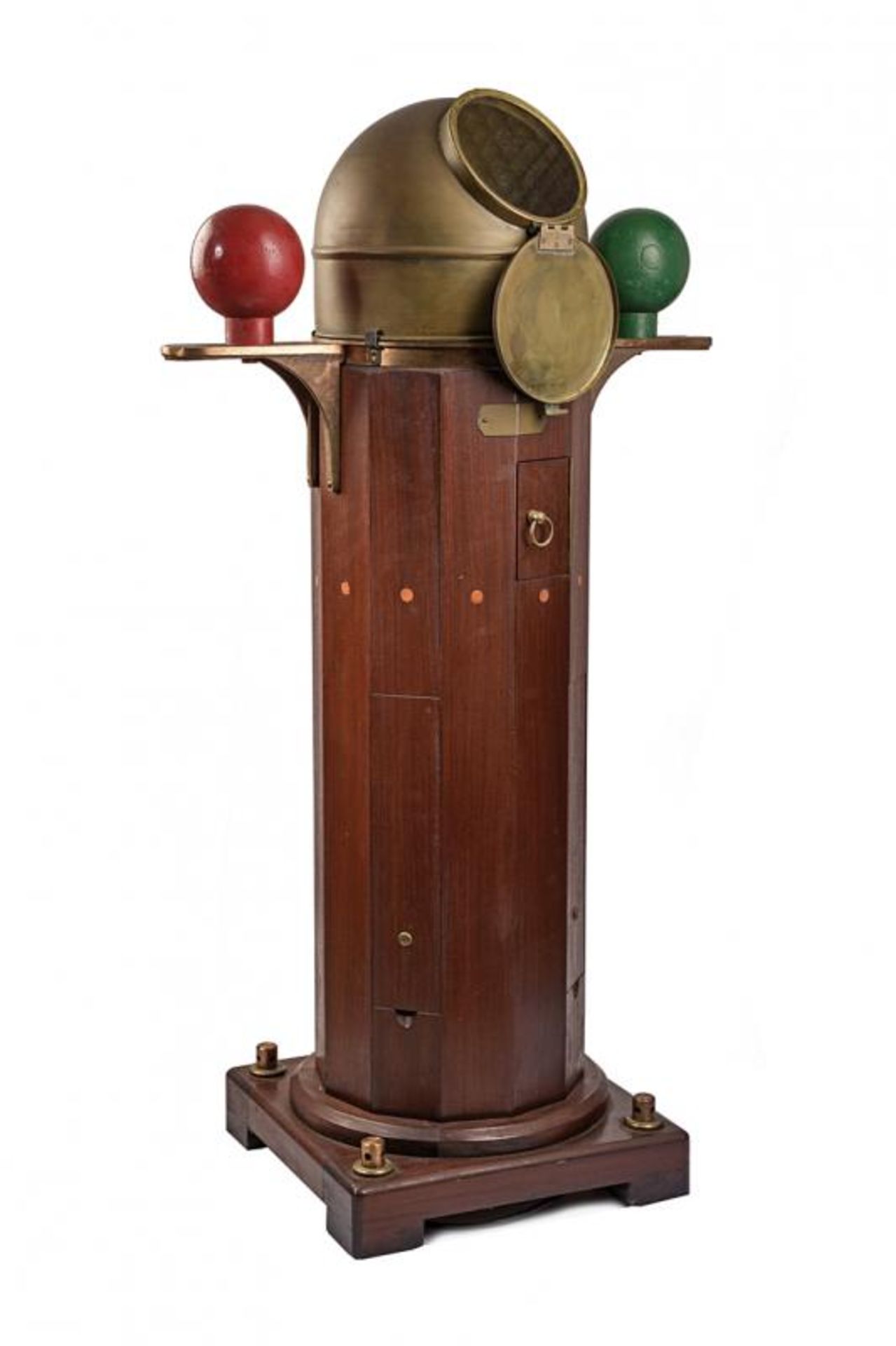 A C. Plath binnacle stand and compass