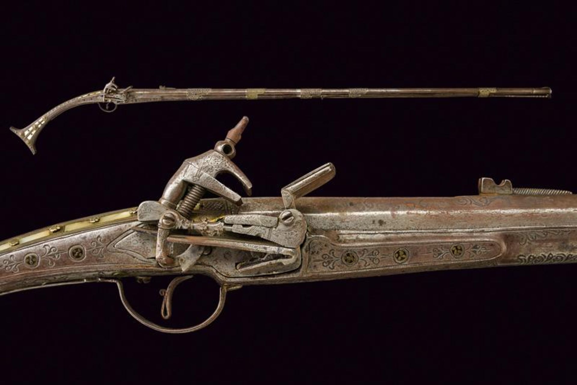 A fine miquelet flintlock gun