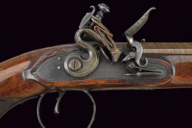 A pair of flintlock pistols by Fowler - Image 2 of 5