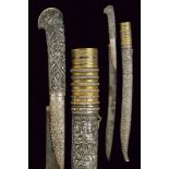 A beautiful silver mounted yatagan