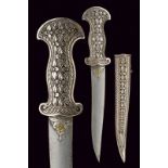 A silver mounted dagger