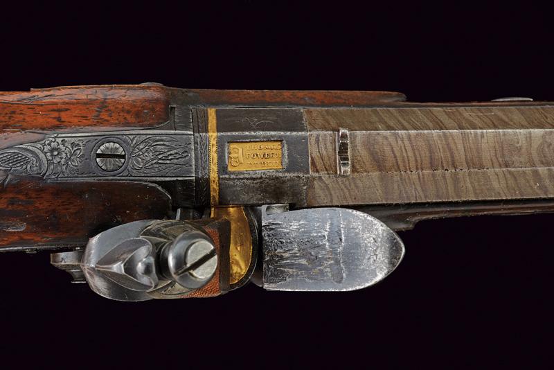A pair of flintlock pistols by Fowler - Image 3 of 5