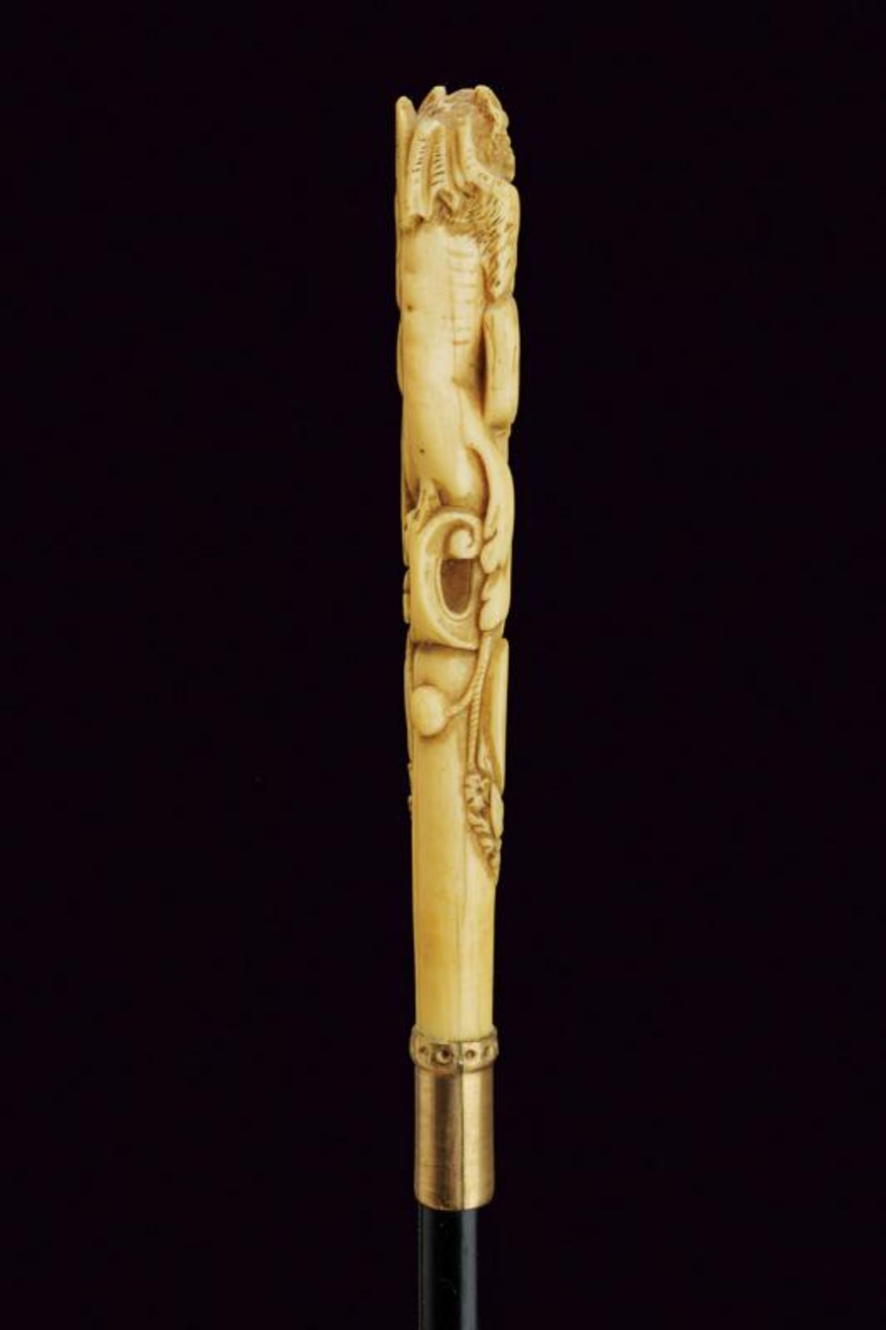 A walking stick with carved ivory grip - Image 2 of 4