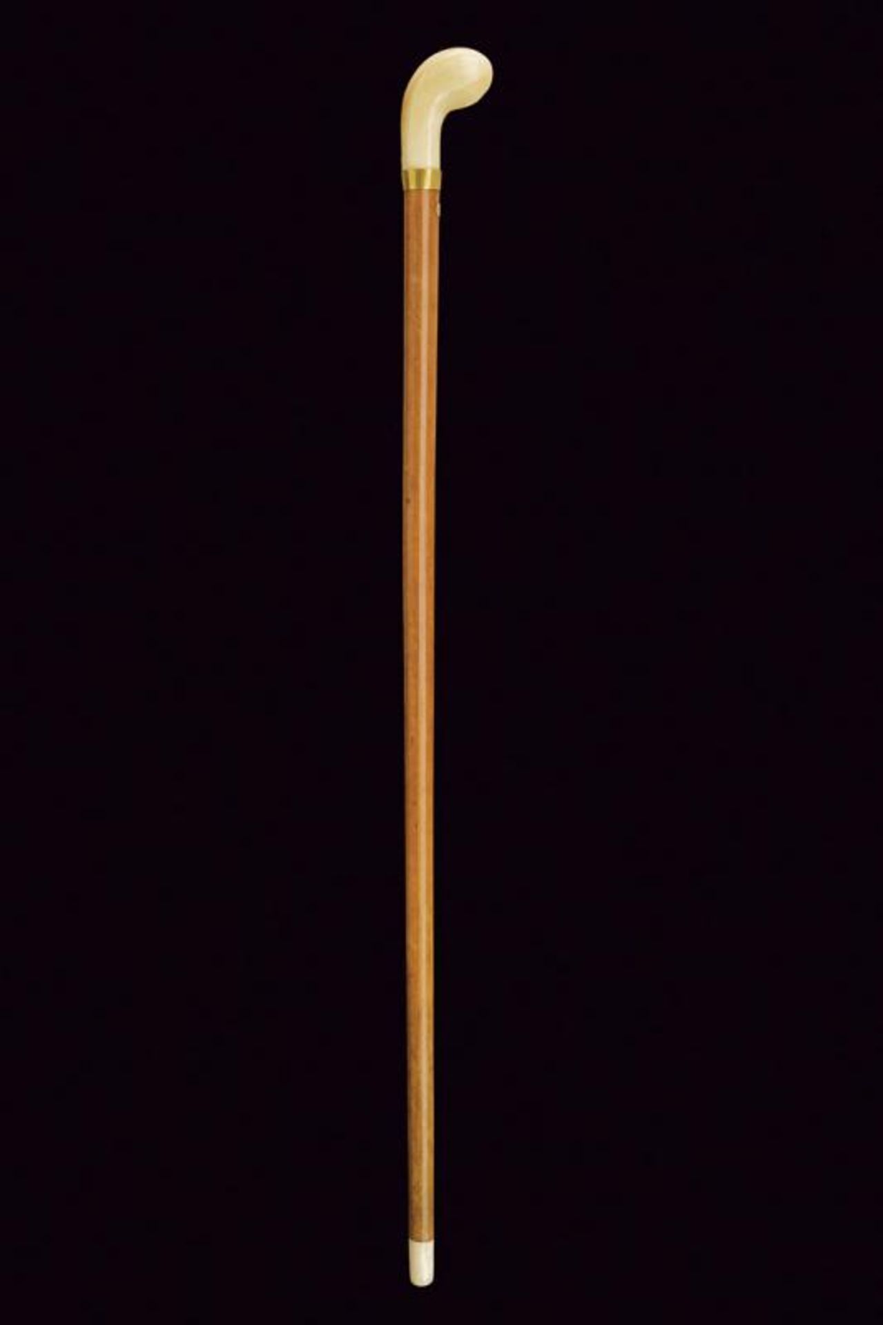 A walking stick with carved ivory grip - Bild 4 aus 4